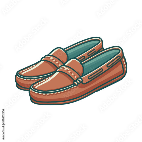
loafer shoe illustration design
