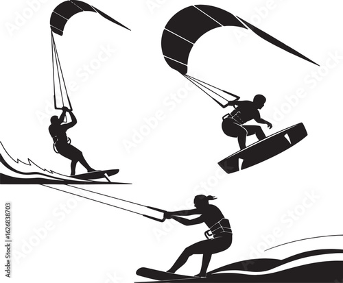 silhouette of a man skiing
