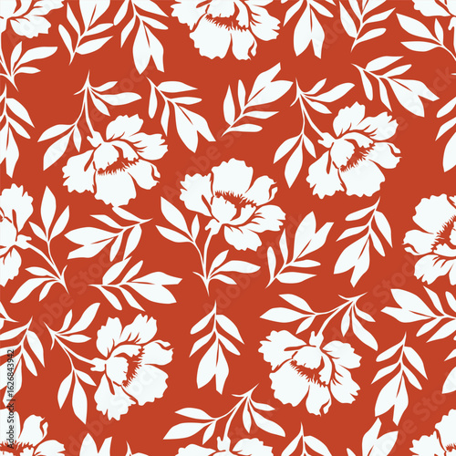 Vintage seamless floral pattern. Liberty style background of small pastel colorful flowers. Small flowers scattered over a white background. Stock vector for printing on surfaces