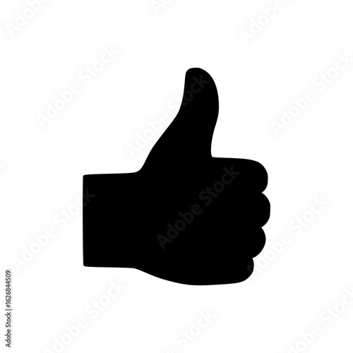 Thumbs up hand gesture icon symbol of approval and success
