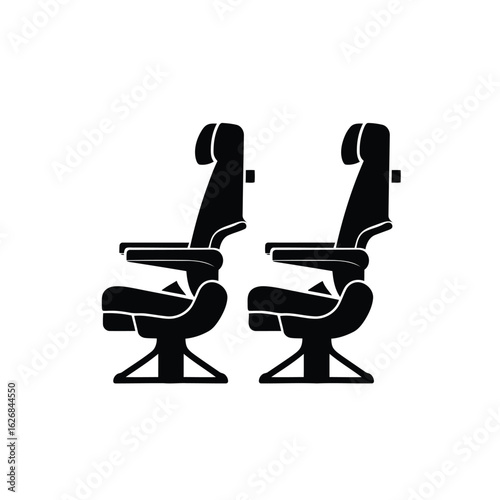 Vector illustration of two airplane seats offering a comfortable journey for passengers traveling by air