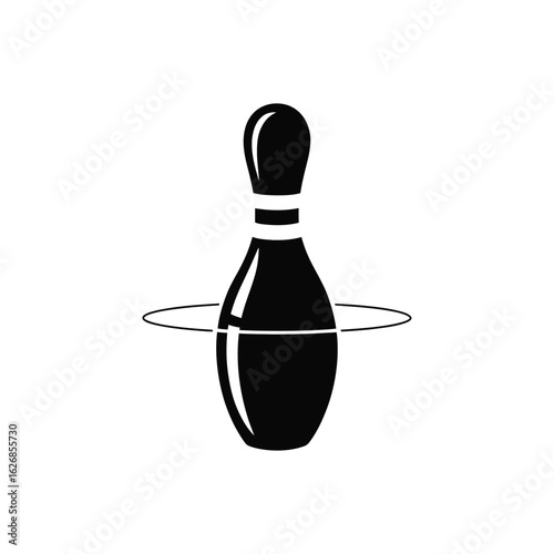 Bowling pin vector silhouette