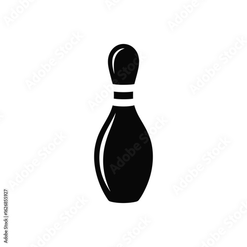 Bowling pin vector silhouette
