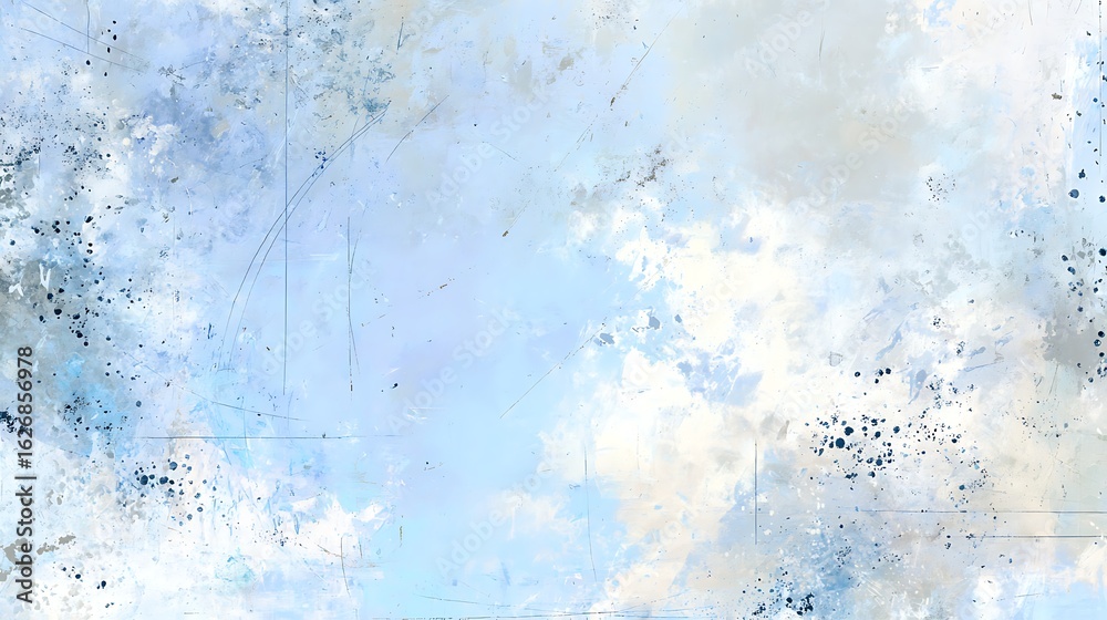 Obraz premium Abstract watercolor texture with soft blue and white hues
