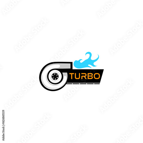 Turbo icon logo flat vector design