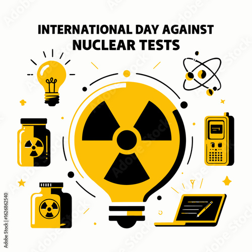 International day against nuclear tests awareness graphic