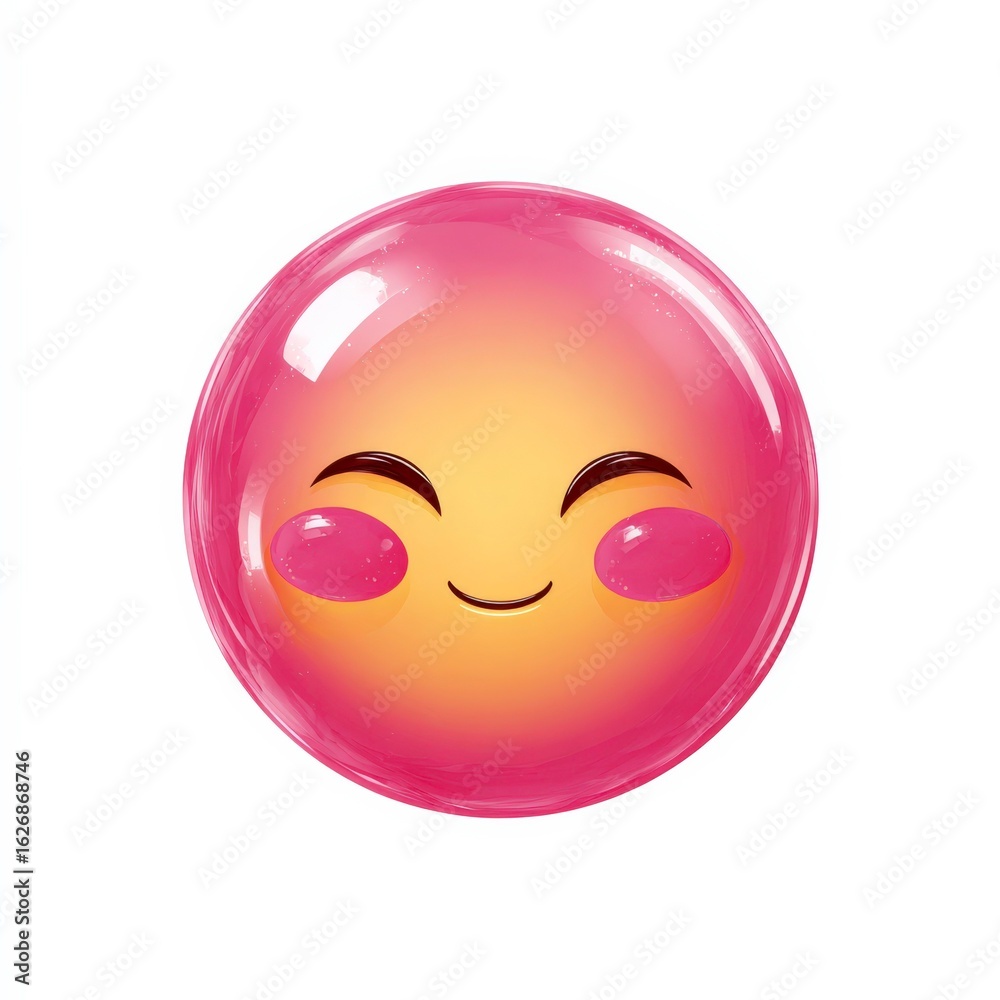 Fototapeta premium Colorful smiley face design symbolizing happiness and positivity