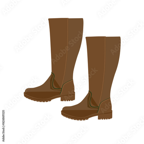 female boots isolated on white