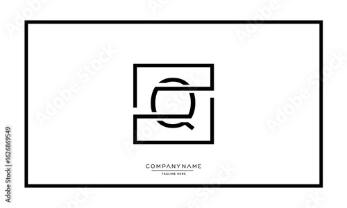 Alphabet letters Q or QQ logo monogram