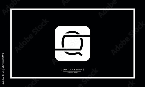 Alphabet letters Q or QQ logo monogram