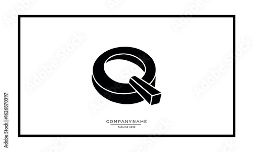 Alphabet letters Q or QQ logo monogram