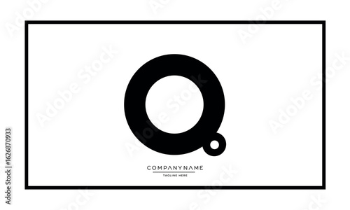 Alphabet letters Q or QQ logo monogram