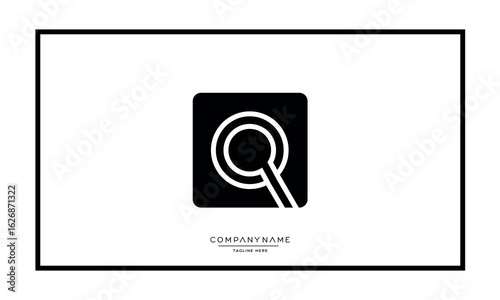 Alphabet letters Q or QQ logo monogram