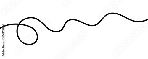 Abstract Wavy Squiggle Line Collection – Hand Drawn Curvy Loop and Wave Elements Vector Set