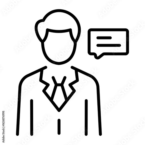 An outline style icon depicting attorney