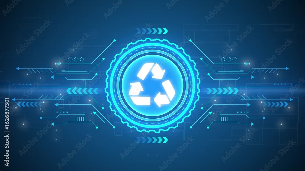 Recyle Animation Recycle arrows symbols pattern animation. animated recycle logo in ...