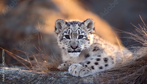 snow leopard cub
