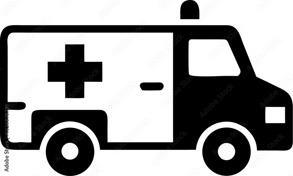 Ambulance Silhouette Icon Ambulance Silhouette Icon