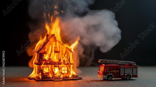 Toy House on Fire with Fire Truck – Short Fire Safety Promotion Video