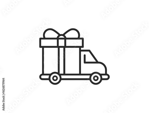 E-Commerce set of web icons in linear style. Online shopping and digital retail icons for web and mobile app. Includes business, mobile shop, digital marketing, bank card, gift box, sale tag, delivery