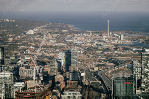 Photography aerial view of toronto