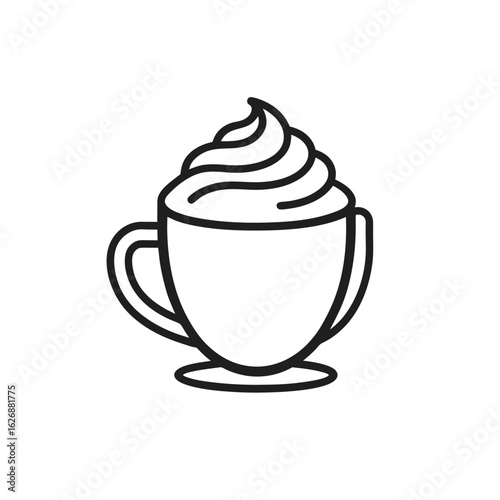 Simple cappuccino drink outline icon