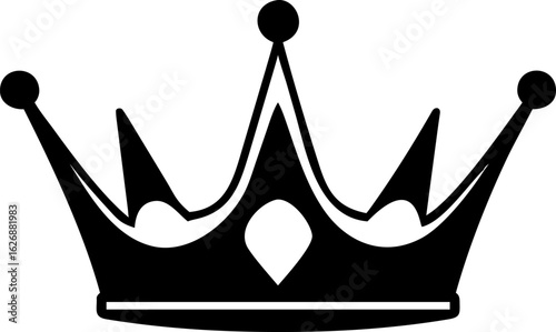 Crown Silhouette with Teardrop Detail