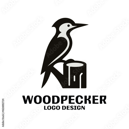 Woodpecker Vector Logo Design