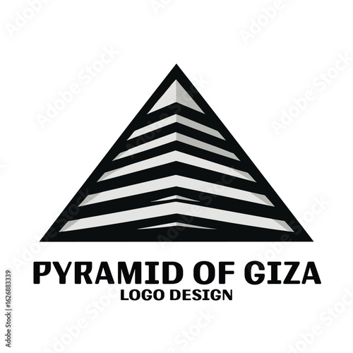 Pyramid Of Giza Vector Logo Design