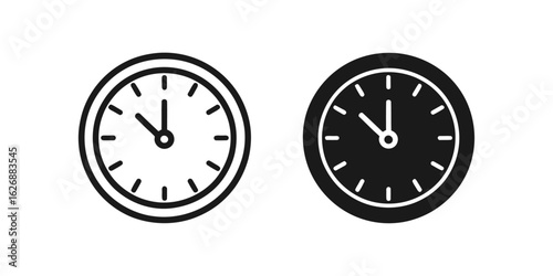 Free Download Clock icon. Time, watch, and schedule management symbol. - GFXLoad