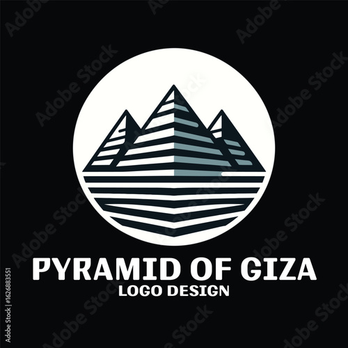 Pyramid Of Giza Vector Logo Design