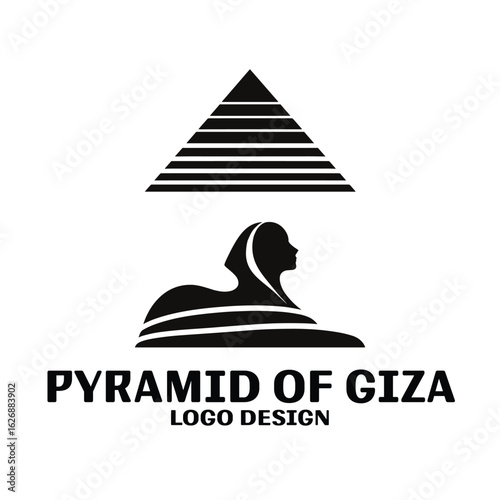 Pyramid Of Giza Vector Logo Design