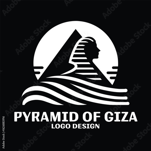 Pyramid Of Giza Vector Logo Design