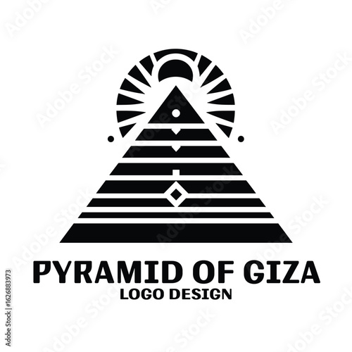 Pyramid Of Giza Vector Logo Design