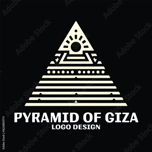 Pyramid Of Giza Vector Logo Design