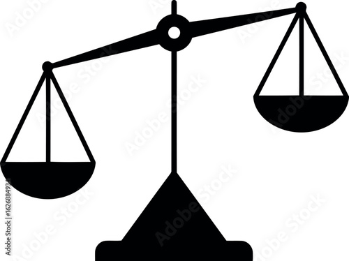 Justice scales silhouette balance law fairness