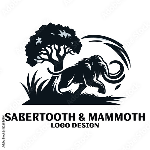 Sabertooth & Mammoth Vector Logo Design