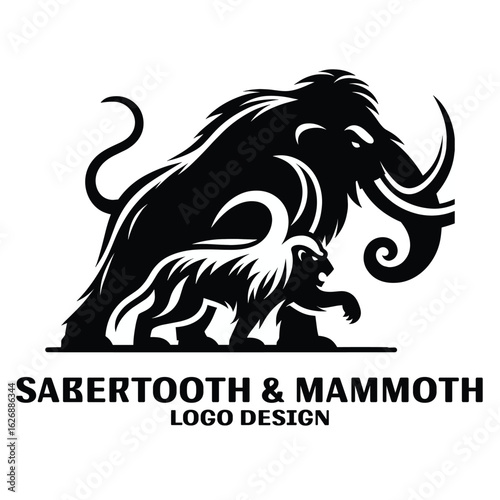 Sabertooth & Mammoth Vector Logo Design