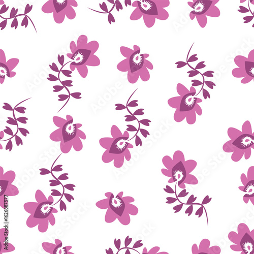 Allover Floral Print design with Beautiful Flower Bunches and attractive background.