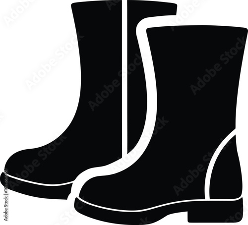 Rain boots rubber boots vector illustration 