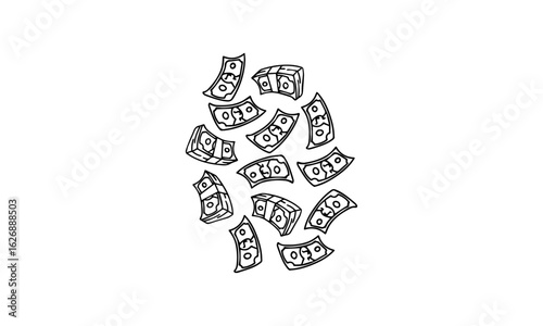 Illustration of Falling Money