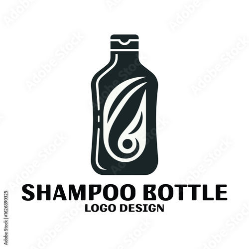 Shampoo Bottle Vector Logo Design