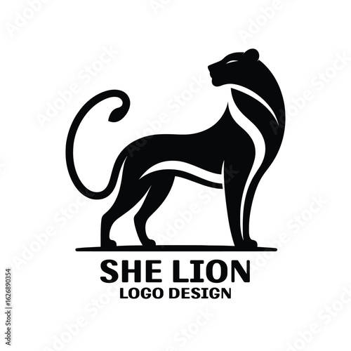 She Lion Vector Logo Design