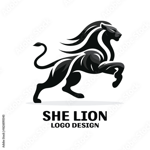 She Lion Vector Logo Design