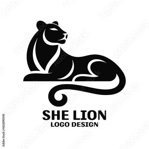 She Lion Vector Logo Design