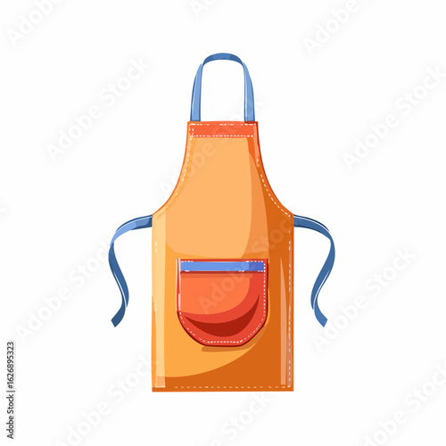 Cloth apron with front pocket

