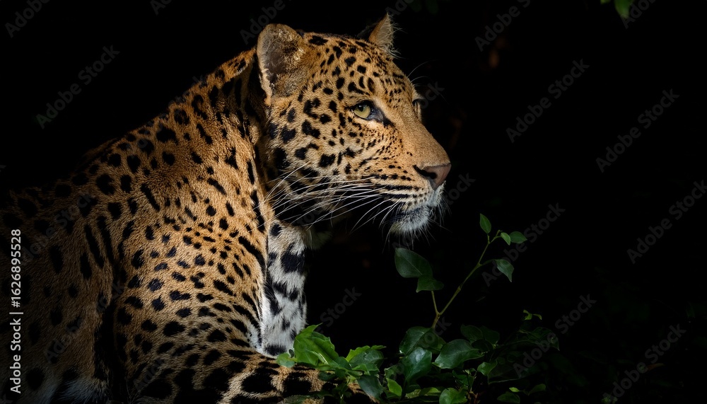 Fototapeta premium nocturnal predators with keen night vision leopards are masters of stealth using their spotted coats for perfect camouflage