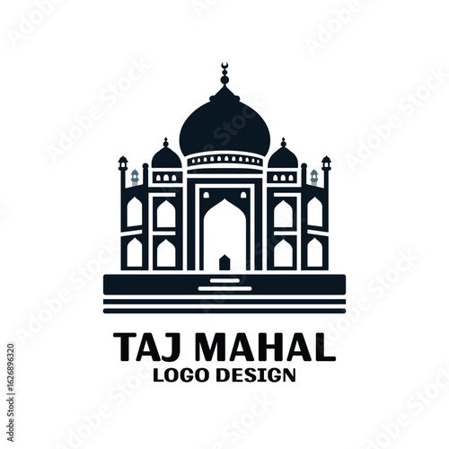 Taj Mahal Vector Logo Design