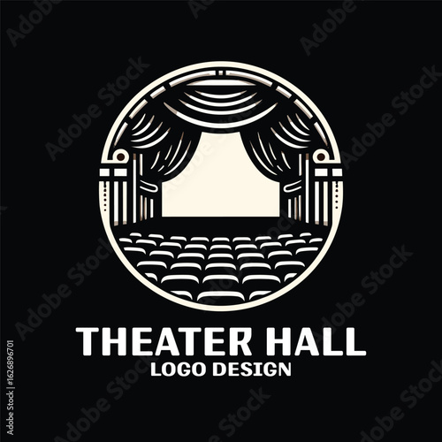 Theater Hall Vector Logo Design