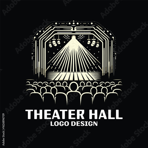 Theater Hall Vector Logo Design